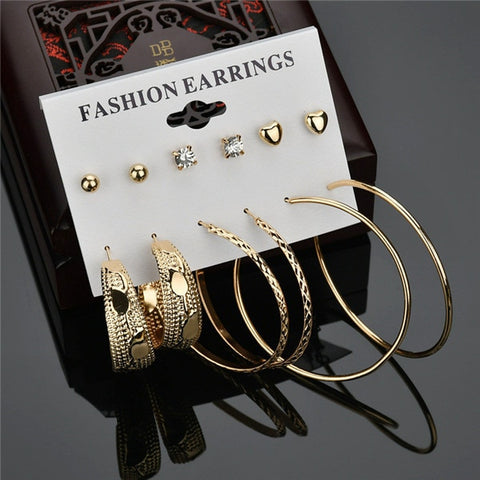 Modyle 2019 New Fashion 12 pairs/set White Simulated Pearl Stud Earrings For Women Jewelry Accessories