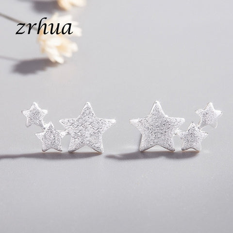 2019 Newest 925 Silver Needle Women's Jewelry Fashion Cute Chic Stud Earrings for School Girls Kids Lady Birthday Accessories