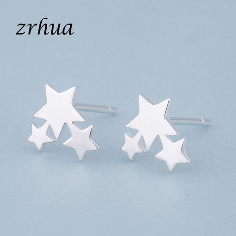 2019 Newest 925 Silver Needle Women's Jewelry Fashion Cute Chic Stud Earrings for School Girls Kids Lady Birthday Accessories