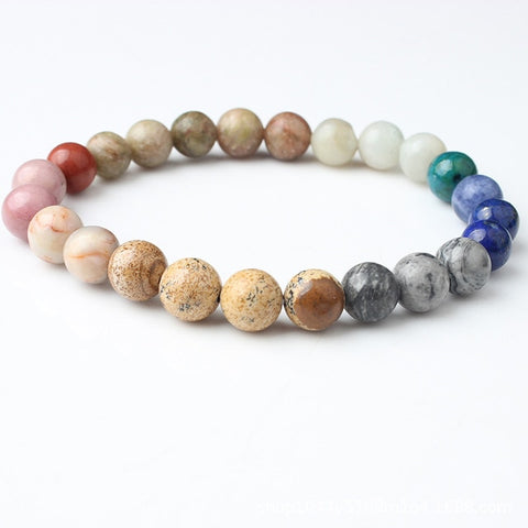 Natural Crystal Stone Beads Bracelet Universe Eight Plants Galaxy Solar System Bracelets for Men or Women Dropship