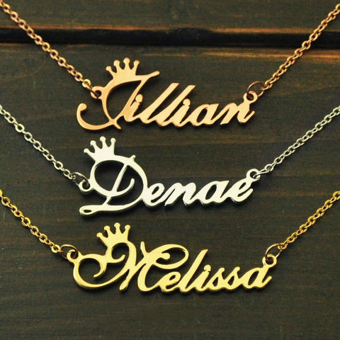 Personalized Necklace,Name Necklace,Custom Name Necklace,Personalized Name Plate Jewelry,Alloy Necklace