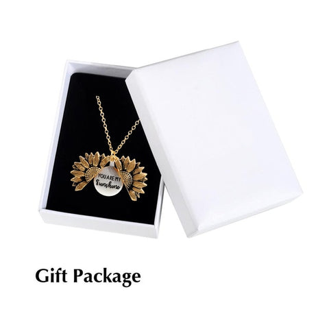 Vintage Sunflower Locket  Pendant Necklace Bohemia female Gold Silver Open Engrave letter Necklaces Lover Gift Dropshipping