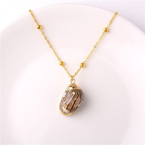 2019 Boho Conch Shell Necklace Sea Beach Shell Pendant Necklace For Women Collier Femme Shell Cowrie Summer Jewelry Bohemian