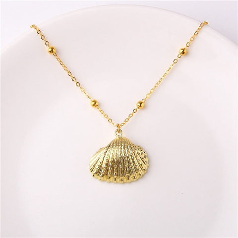 2019 Boho Conch Shell Necklace Sea Beach Shell Pendant Necklace For Women Collier Femme Shell Cowrie Summer Jewelry Bohemian