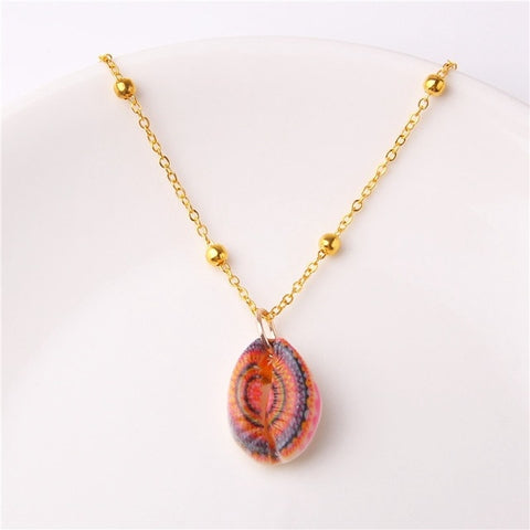 2019 Boho Conch Shell Necklace Sea Beach Shell Pendant Necklace For Women Collier Femme Shell Cowrie Summer Jewelry Bohemian