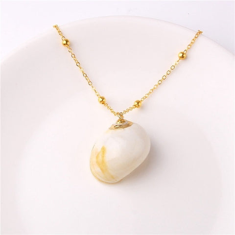 2019 Boho Conch Shell Necklace Sea Beach Shell Pendant Necklace For Women Collier Femme Shell Cowrie Summer Jewelry Bohemian