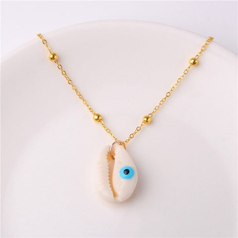 2019 Boho Conch Shell Necklace Sea Beach Shell Pendant Necklace For Women Collier Femme Shell Cowrie Summer Jewelry Bohemian