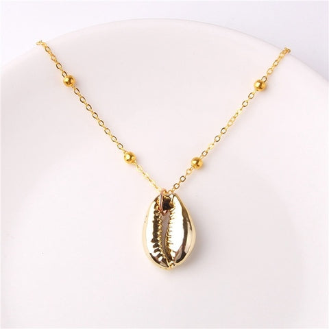 2019 Boho Conch Shell Necklace Sea Beach Shell Pendant Necklace For Women Collier Femme Shell Cowrie Summer Jewelry Bohemian