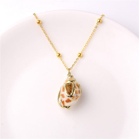 2019 Boho Conch Shell Necklace Sea Beach Shell Pendant Necklace For Women Collier Femme Shell Cowrie Summer Jewelry Bohemian