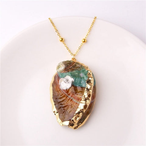 2019 Boho Conch Shell Necklace Sea Beach Shell Pendant Necklace For Women Collier Femme Shell Cowrie Summer Jewelry Bohemian