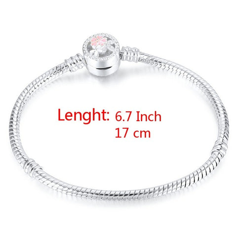 High Quality 17-21cm Silver Plated Snake Chain Link Bracelet Fit European Charm Bracelet for Women DIY Jewelry Making