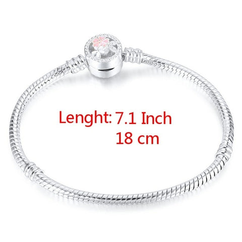 High Quality 17-21cm Silver Plated Snake Chain Link Bracelet Fit European Charm Bracelet for Women DIY Jewelry Making