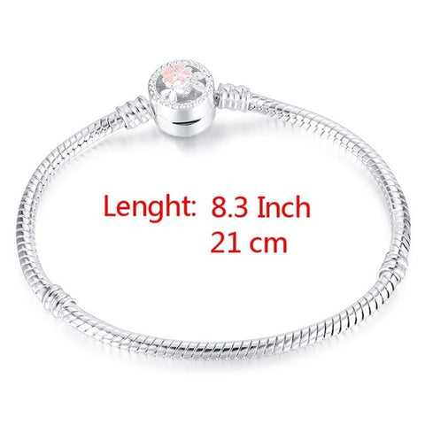 High Quality 17-21cm Silver Plated Snake Chain Link Bracelet Fit European Charm Bracelet for Women DIY Jewelry Making