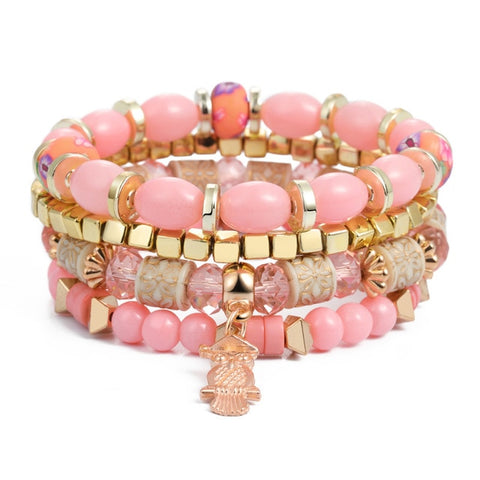 amazing price Crystal Bead Bracelets for Women Vintage Bracelet Female  Tassel Natural Stone Charms Wristband  pulseira feminina