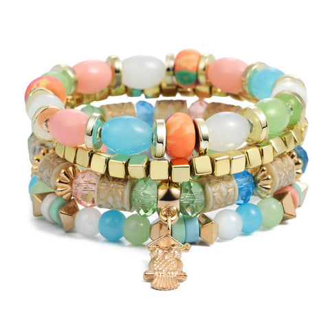 amazing price Crystal Bead Bracelets for Women Vintage Bracelet Female  Tassel Natural Stone Charms Wristband  pulseira feminina