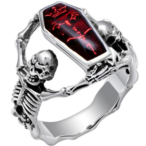 Free Fan Spider Dragon Skull Hip Hop Gothic Rings Female Punk Rock Crystal Animal Men Ring Jewelry Accessories Party Gift 2019