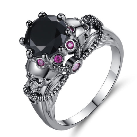 Free Fan Spider Dragon Skull Hip Hop Gothic Rings Female Punk Rock Crystal Animal Men Ring Jewelry Accessories Party Gift 2019