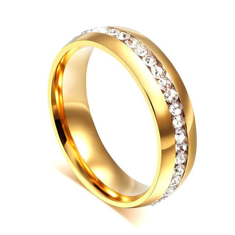 Vnox Gold Color Wedding Bands Ring for Women Men Jewelry Stainless Steel Engagement Ring Couple Anniversary Gift Amazing Price