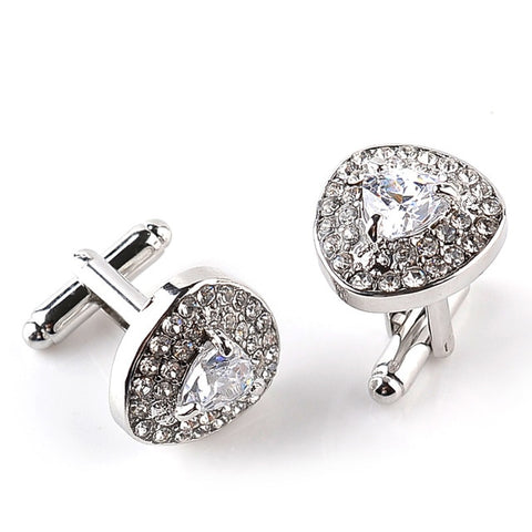 Luxury Cufflinks For Mens And Women Zircon Black Purple White Crystal Fashion Brand Cuff Botton High Quality