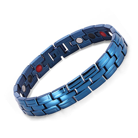 Healing Magnetic Bracelet Men/Woman 316L Stainless Steel 3 Health Care Elements(Magnetic,FIR,Germanium) Gold Bracelet Hand Chain