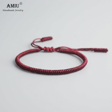 AMIU 19 Colors Tibetan Buddhist Love Lucky Charm Tibetan Bracelets & Bangles For Women Men Handmade Knots Rope Budda Bracelet