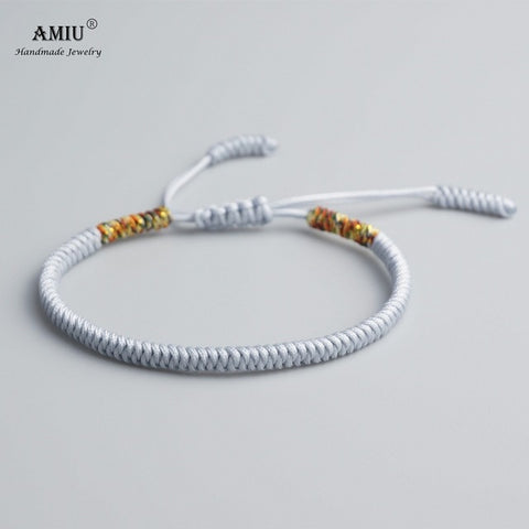 AMIU 19 Colors Tibetan Buddhist Love Lucky Charm Tibetan Bracelets & Bangles For Women Men Handmade Knots Rope Budda Bracelet