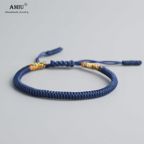 AMIU 19 Colors Tibetan Buddhist Love Lucky Charm Tibetan Bracelets & Bangles For Women Men Handmade Knots Rope Budda Bracelet