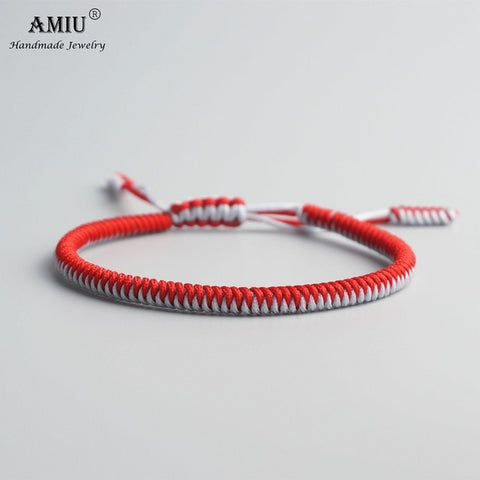 AMIU 19 Colors Tibetan Buddhist Love Lucky Charm Tibetan Bracelets & Bangles For Women Men Handmade Knots Rope Budda Bracelet