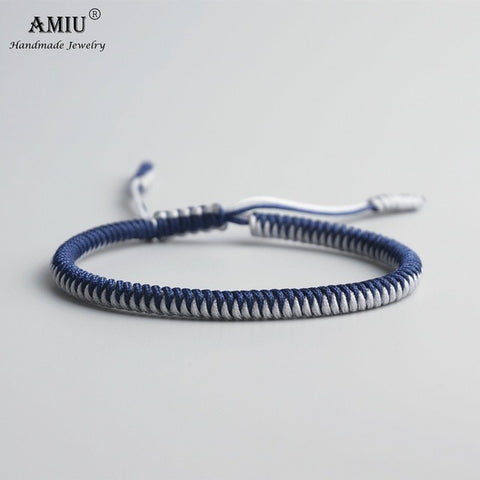 AMIU 19 Colors Tibetan Buddhist Love Lucky Charm Tibetan Bracelets & Bangles For Women Men Handmade Knots Rope Budda Bracelet