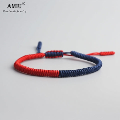 AMIU 19 Colors Tibetan Buddhist Love Lucky Charm Tibetan Bracelets & Bangles For Women Men Handmade Knots Rope Budda Bracelet