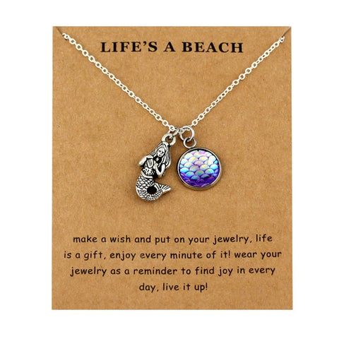 Honeycomb Bee Necklaces Waves Beach Sea Turtle Tortoise Pendants Women Men Girl Unisex Trendy Fashion Jewelry Christmas Gift