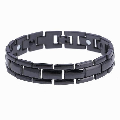 TANGYIN 2018 New Black Men's Health Bracelets & Bangles Magnetic H Power Stainless Steel Charm Bracelet Jewelry for Man Ma'le