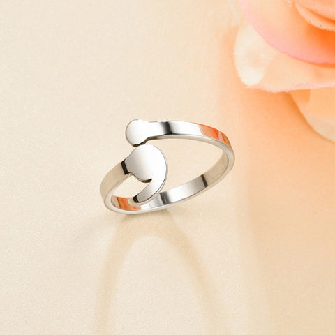 Semicolon Rings Girl's Adjustable Silver Fashion Women Ring Mental Health Elegant Gifts Ring Inspirational New Style Jewelry