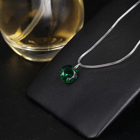 New Teardrop Pendant Necklace 2018 transparent fishing line Jewelry Necklace clavicle Chain Invisible Woman Pendant Necklace