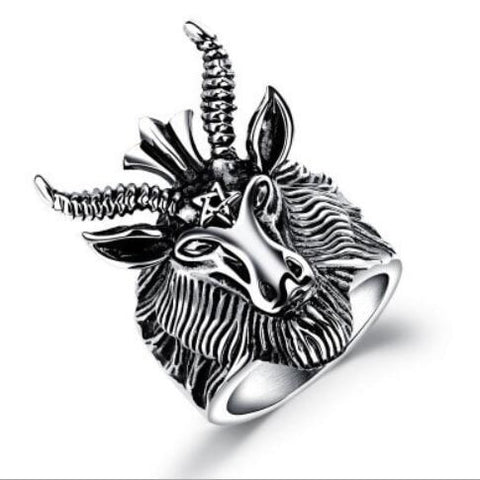 Free Fan Retro Gothic Punk Men Rings Trendy Skull Wolf Dragon Male Rings Jewelry Halloween Accessories Anillo Hombre Bijoux