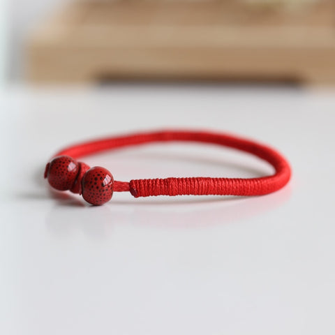 2PCS/set Fashion Women String Bracelets For Girl Gift Man Bracelets&Bangle Red Black Color Handmade Jewelry