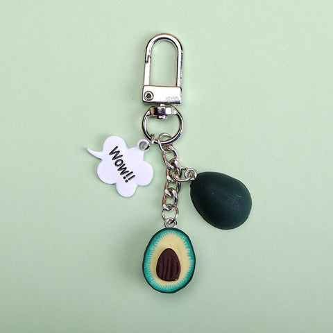 2018 New Simulation Fruit Avocado Heart-shaped Keychain Fashion Jewelry Gift For Women