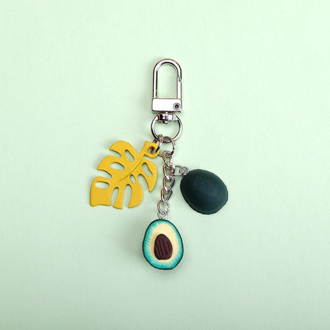 2018 New Simulation Fruit Avocado Heart-shaped Keychain Fashion Jewelry Gift For Women