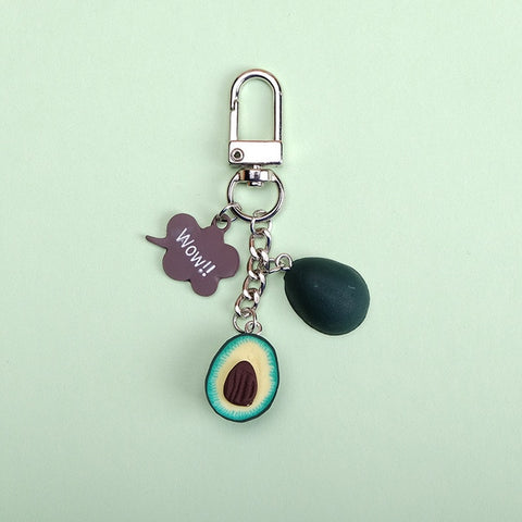 2018 New Simulation Fruit Avocado Heart-shaped Keychain Fashion Jewelry Gift For Women